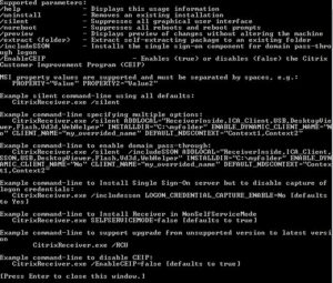 Command Line install of Citrix Receiver for Windows – JGSpiers.com