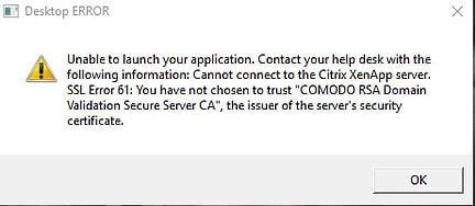 citrix for mac not trusting certificate